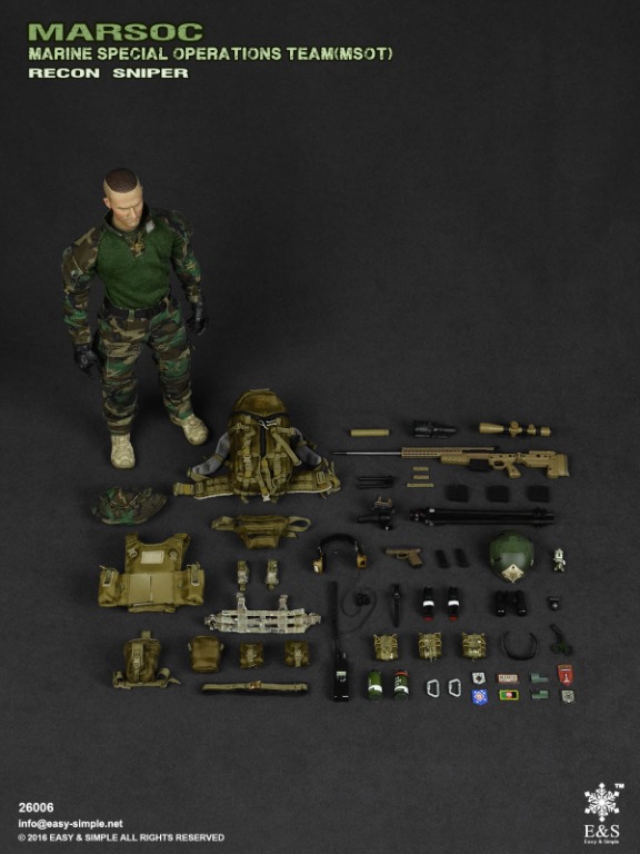 IN STOCK)Easy & Simple 26006 1/6 MARSOC MSOT Recon Sniper on
