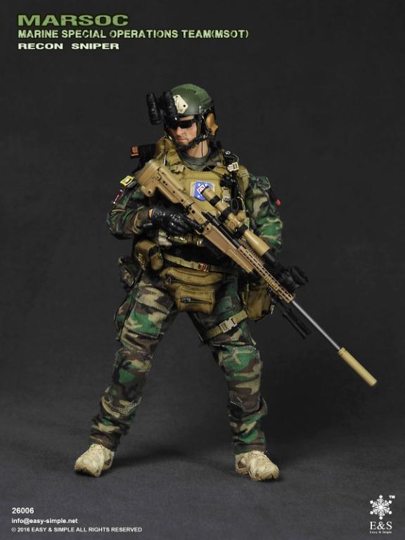 IN STOCK)Easy & Simple 26006 1/6 MARSOC MSOT Recon Sniper on
