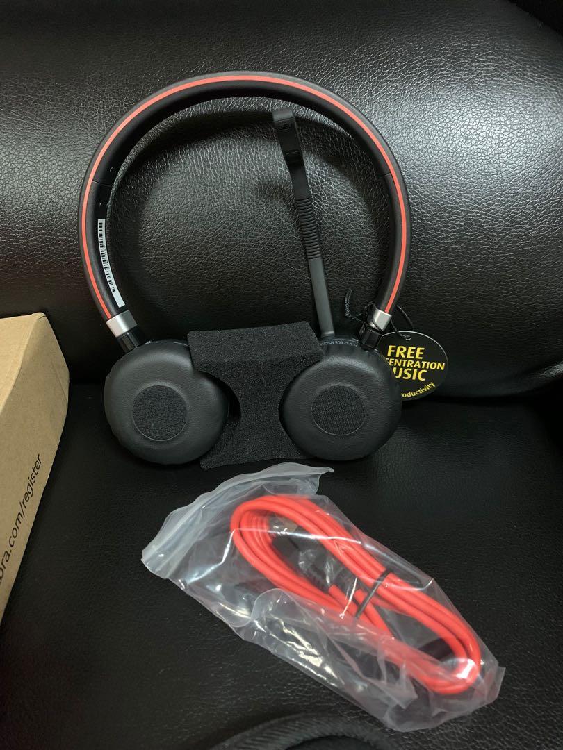 Jabra Evolve 65 MS Stereo with Link 370 Bluetooth Adapter, Audio ...