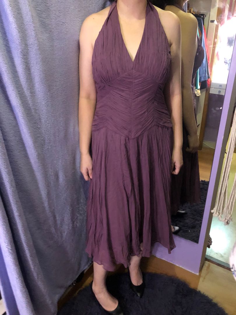 Jones NY, Purple halter dress, sz 12 