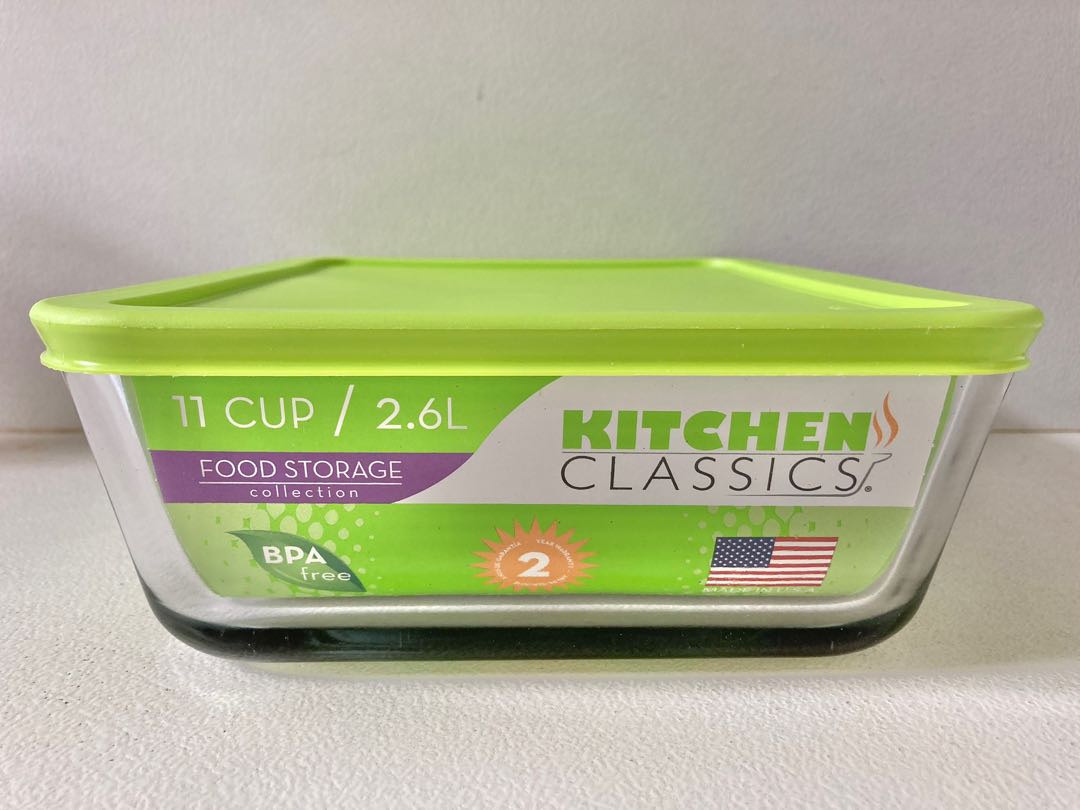 KITCHEN CLASSICS glass food storage (2.6L), Furniture & Home Living, Kitchenware & Tableware
