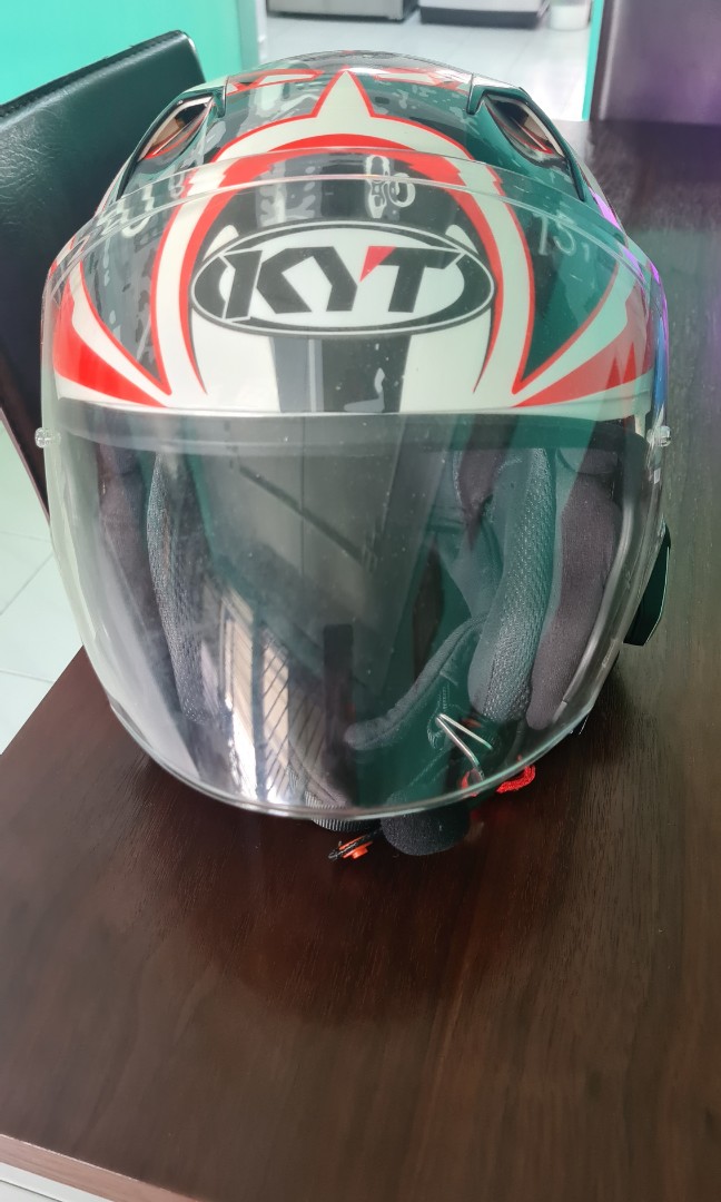 Kyt helmet c/w bluetooth heatset, Motorcycles, Motorcycle Apparel on