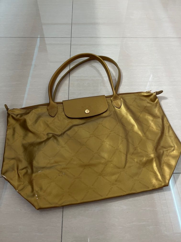 Longchamp gold tote 2025
