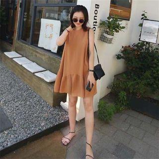 Loose fit orange brown dress