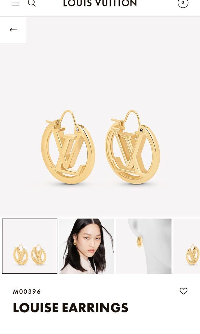 Shop Louis Vuitton Louise Hoop Earrings (LOUISE EARRINGS, M00396