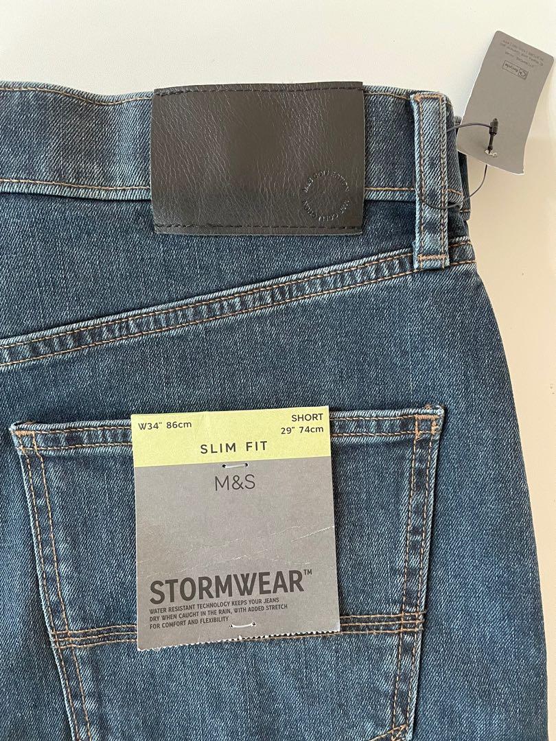 M\u0026S SLIM FIT STRETCH JEANS w/ STORMWEAR 