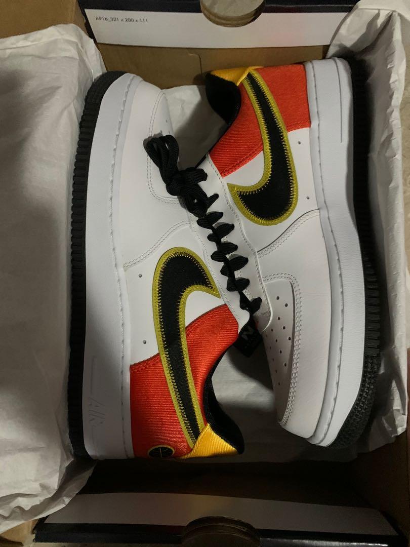 Nike Air Force 1 Forces One AF1 Raygun Roswell White Orange Amarillo Flash Black