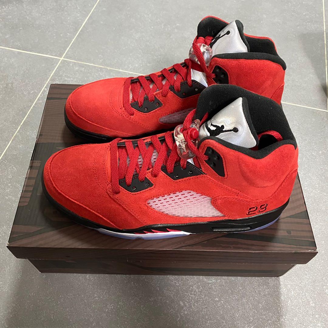 Nike Air Jordan 5 Retro Varsity Red/Black-White, Mens US Size 10.5, 男裝, 鞋,  波鞋- Carousell
