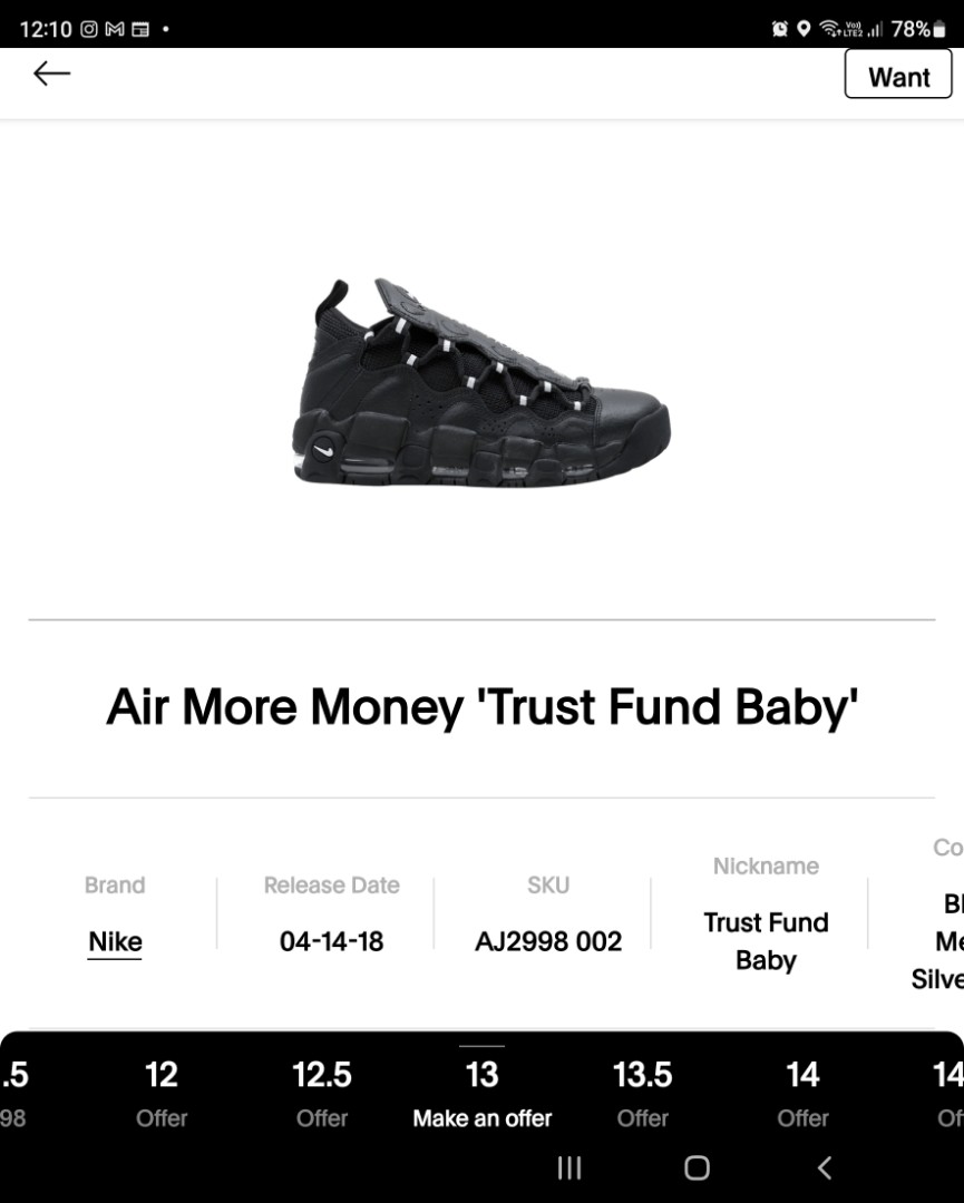 Nike air money us sales