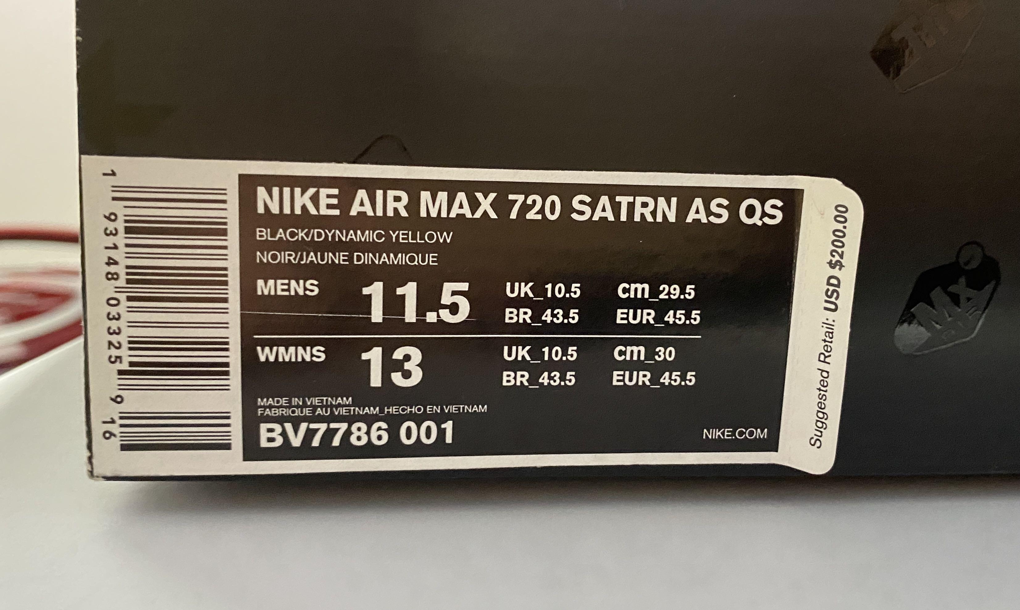 Nike Airmax 720 Saturn As QS, Men's Fashion, Footwear, Sneakers on Carousell