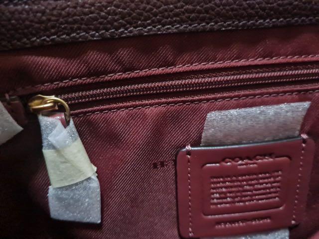 ❤️NWOT Coach Cassie Crossbody Oxblood Gold In Polished Pebble Leather