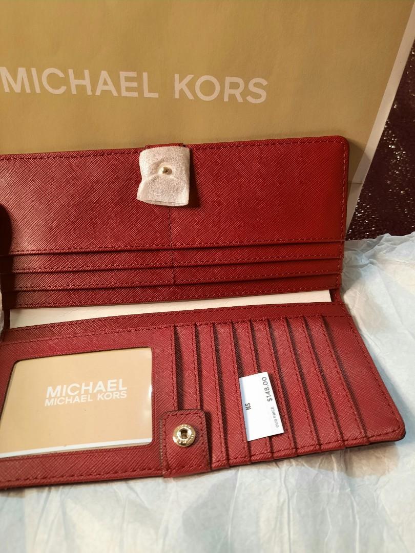 Original MK wallet (Category: Luxury Bags & Wallets) located in Antipolo. Submitted by eleinjoycesolis (Listing ID 1142244477, Image 2). Description: 📣Original MK wallet from US, red 📣Available, on hand 📣PM 📩.