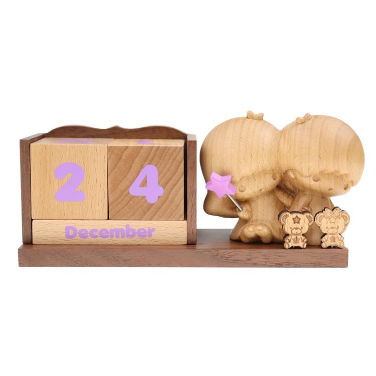Original Sanrio Little Twin Stars Wooden Perpetual Calendar Furniture 