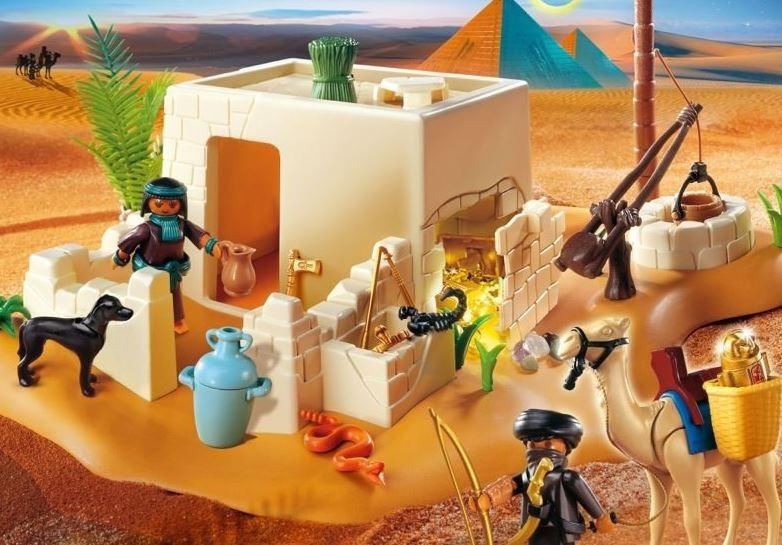 Playmobil egyptian tomb discount play box