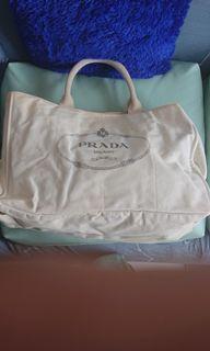 Prada canvas tote