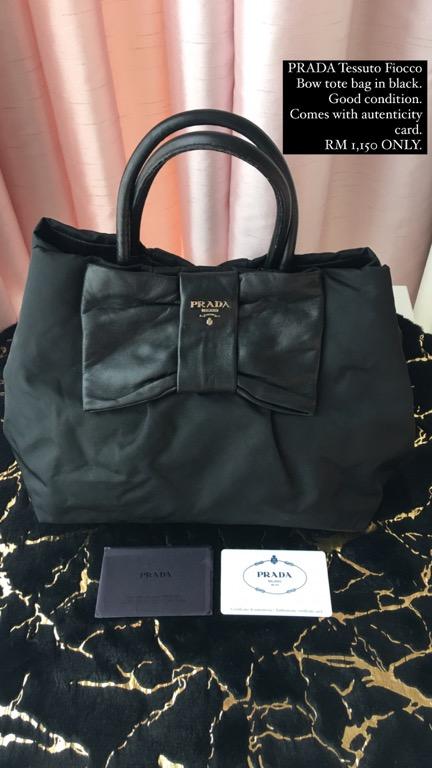 Prada bag with bow hotsell