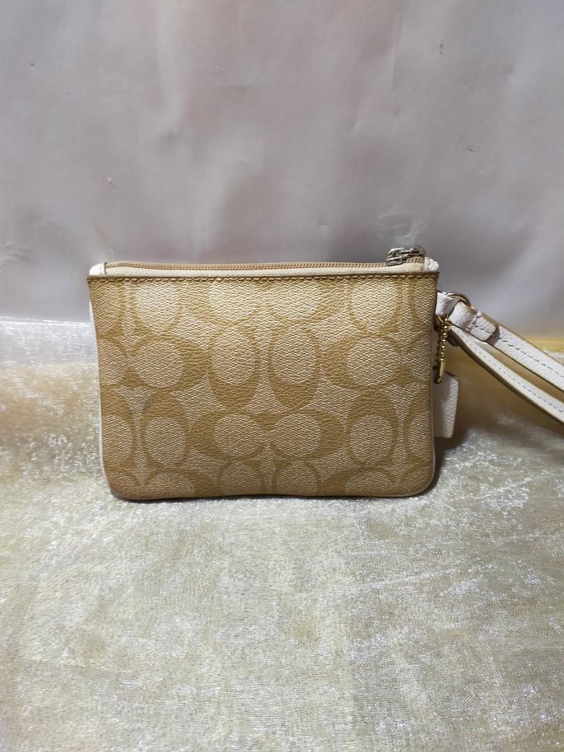 coach bronze wristlet