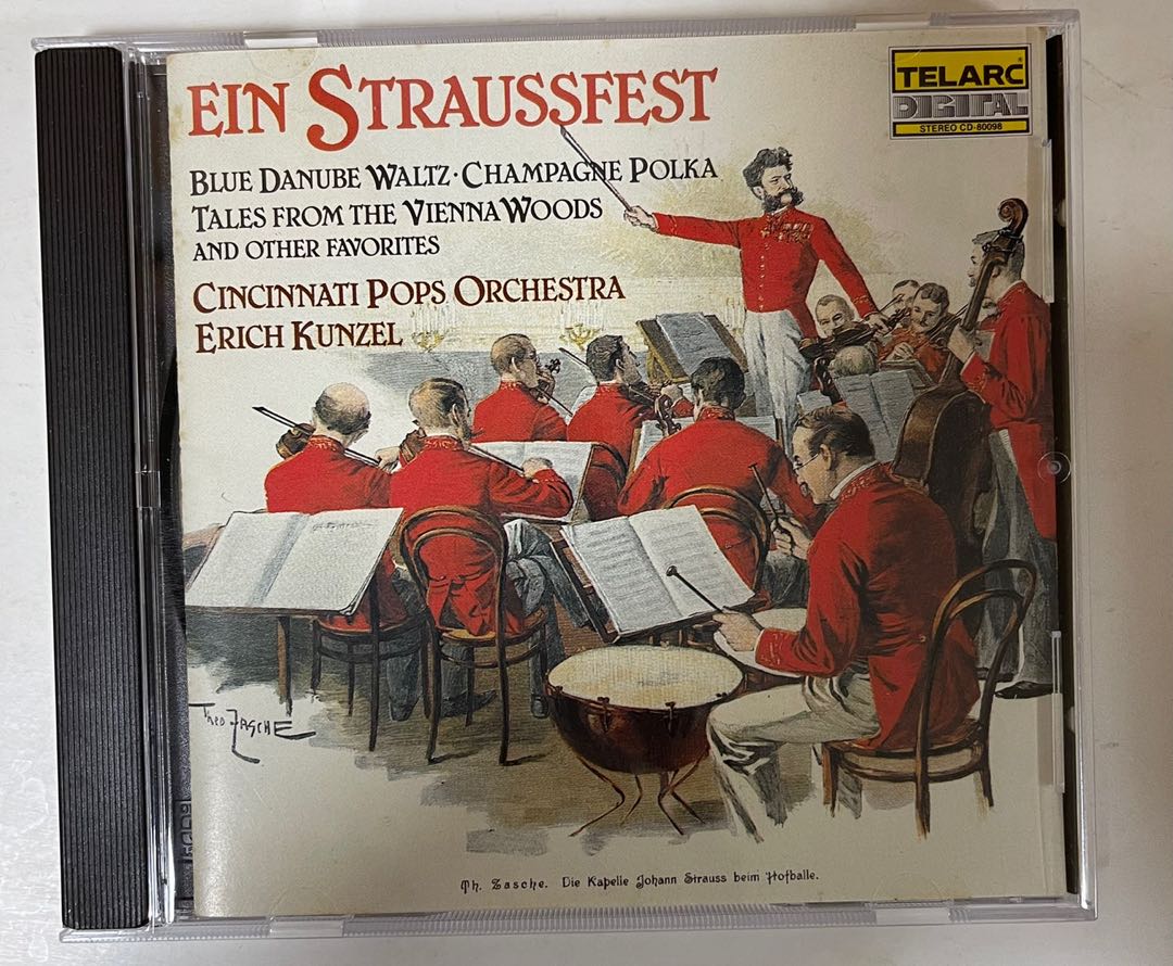 Ein Straussfest -CD 紅衫仔Erich Kunzel 早期日版首版內圈刻字版超靚 