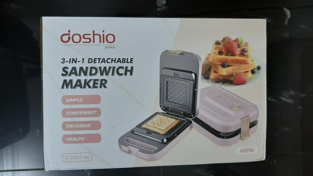 Sandwich Maker 3 in 1 Doshio, TV & Home Appliances, Kitchen Appliances, Breadmakers on Carousell