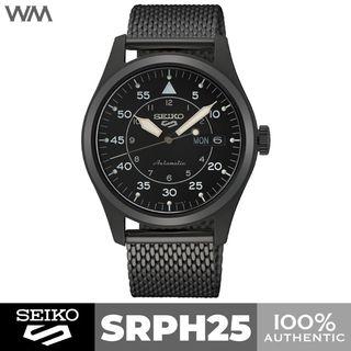 Seiko 5 Sports Suit All Black Stainless Steel Automatic Watch SRPH25 SRPH25K1