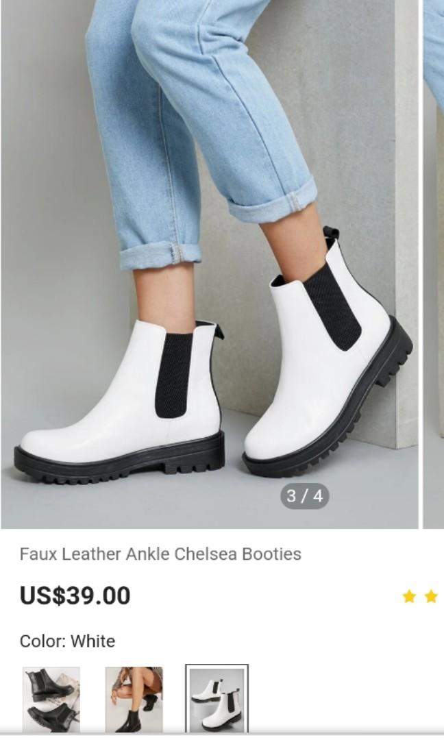 White chelsea boots womens store