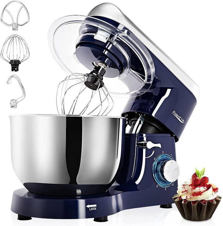 Stand Mixer, Elegant Life 5.5L 1500W TiltHead 6 Speeds Food Mixer