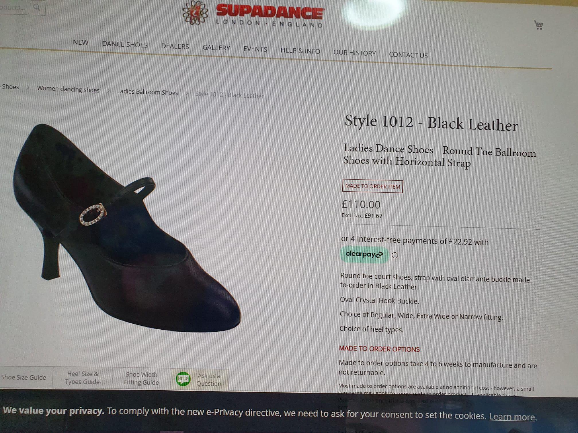 Dance shoes 2024 made to order