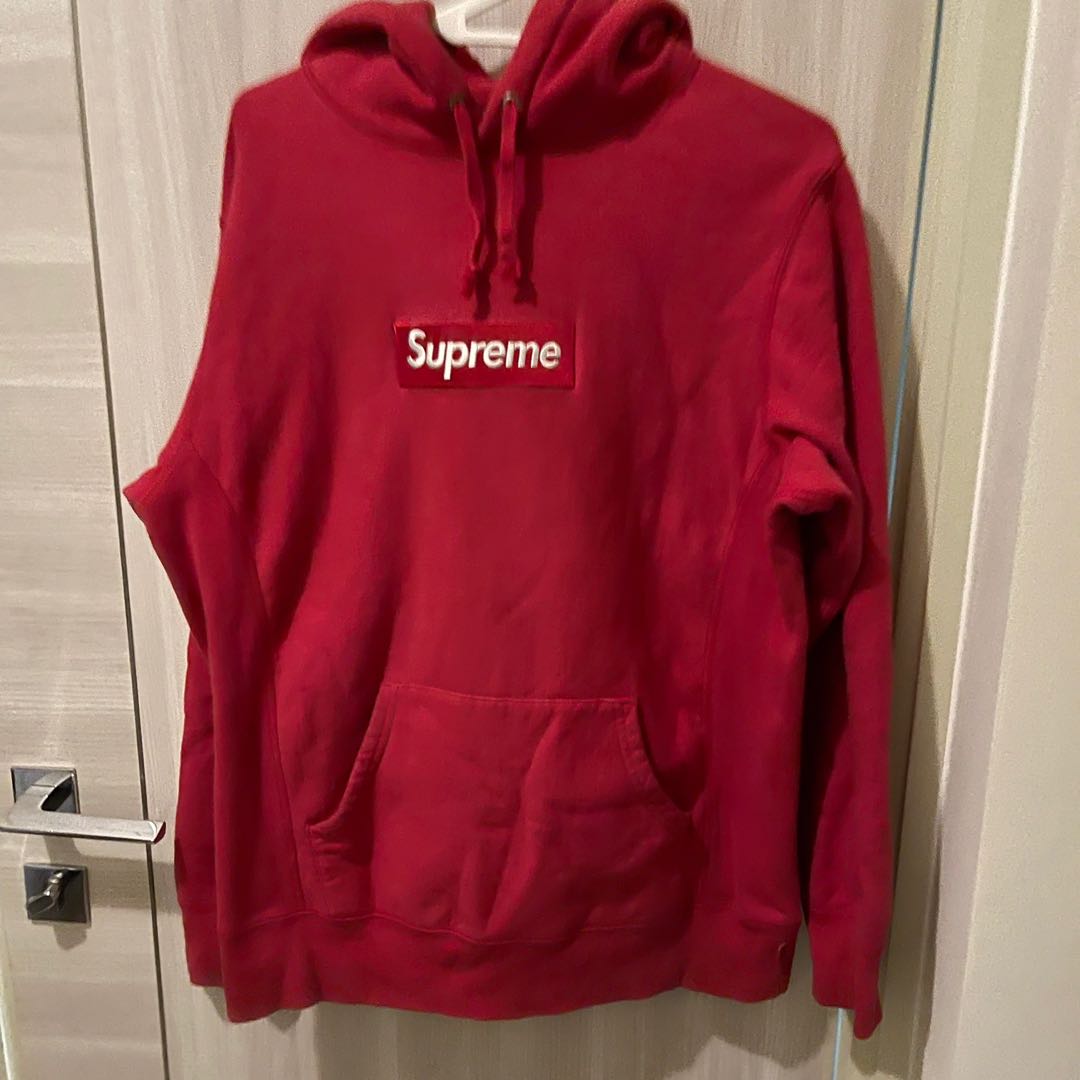 Supreme box logo hoodie, 男裝, 上身及套裝, 衛衣- Carousell