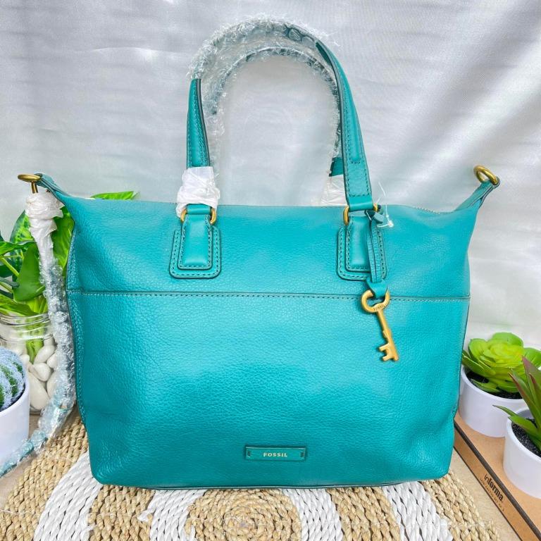 new with tag Tas Wanita Fossil Julia satchel dark turq shb1380493 Fesyen Wanita Tas Dompet di Carousell