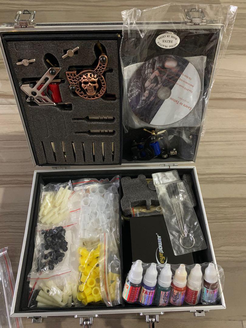 Buy YLL Complete Tattoo Kit for Beginners2 Pro Tattoo Machine Kit with 20  Colors Permanent Tattoo Inks Tattoo Power SupplyFoot Pedal 10 Tattoo  Needles Grips Tips Tattoo Supplies S Online at desertcartINDIA