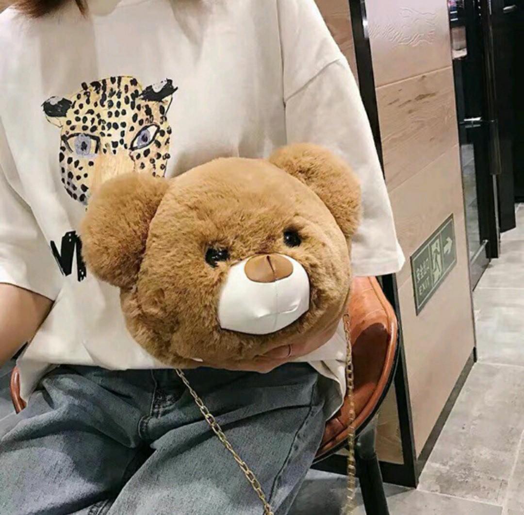 Teddy Bear Bag, Women's Fashion, Bags & Wallets, Backpacks on Carousell