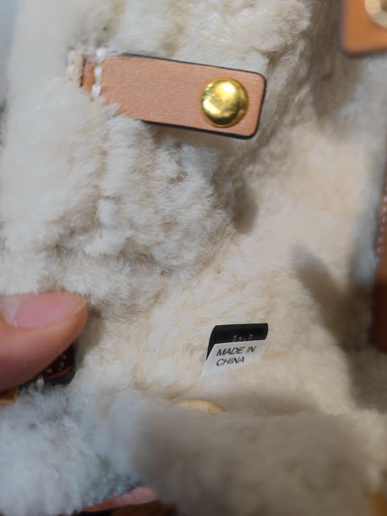 Tory burch ella best sale shearling micro tote bag