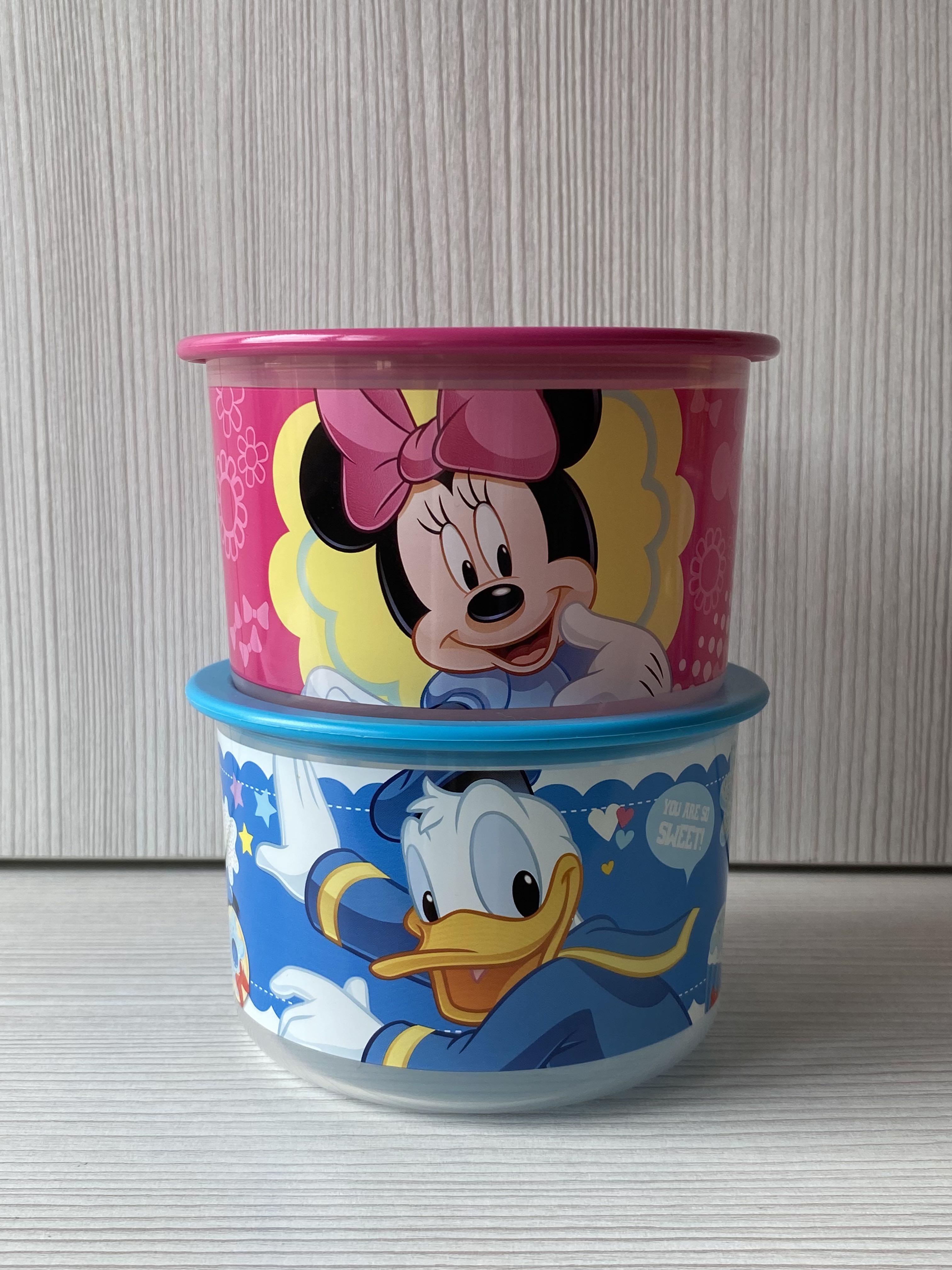 Vintage Never Used Disney Tupperware Canister Set - Mickey, Donald