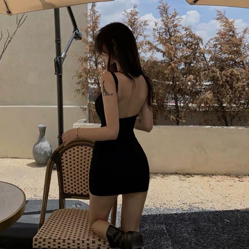Ulzzang store black dress