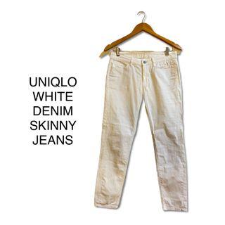 Uniqlo White Denim Skinny Jeans