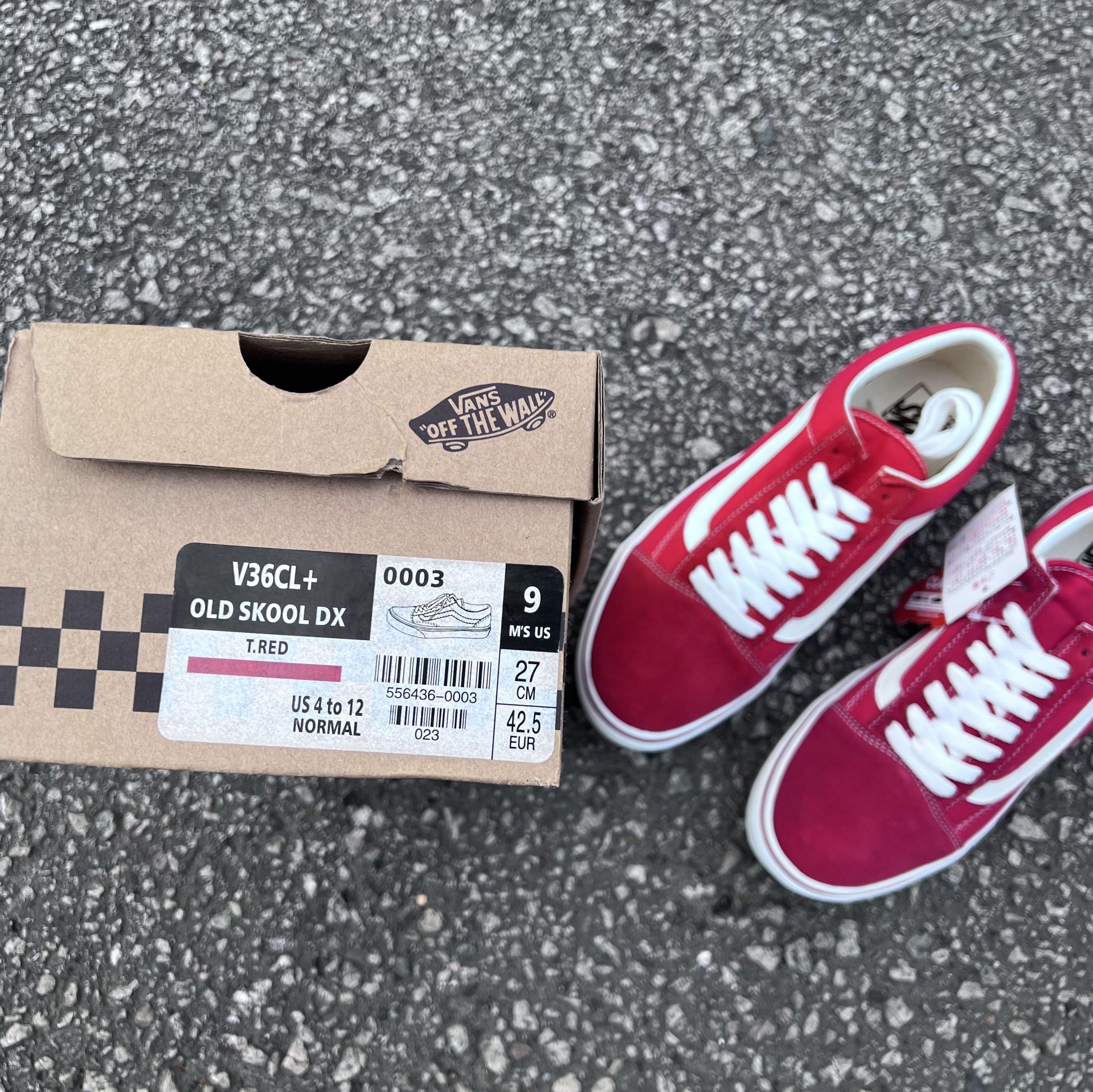 Vans Old Skool DX Japan Red, Men's Fashion, Footwear, Sneakers on Carousell