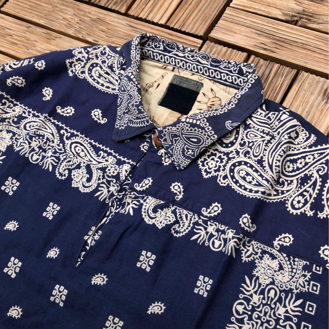 Visvim 18ss ICT Tunic shirt Navy Bandana size 3 - jumbo lumber