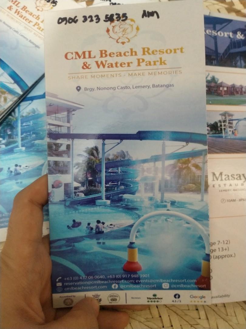 Voucher CML Beach Resort & Water Park Batangas Beach Resort, Tickets