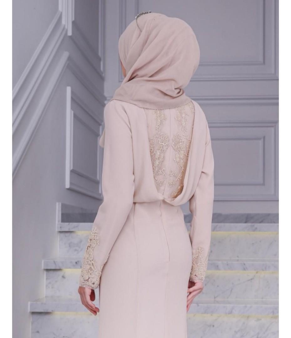 Hijabistahub Wedding Dress Belinda In Champagne Women S Fashion