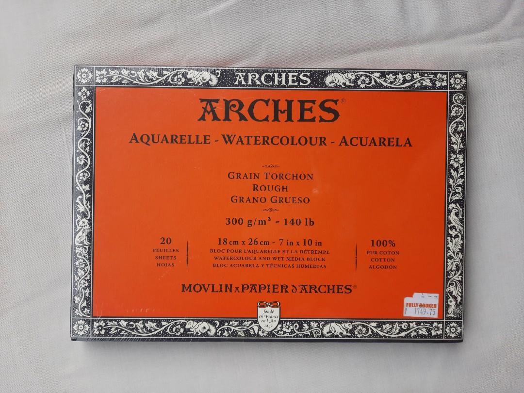 Arches Watercolor Block, 300gsm Rough, 7x10 Artist Grade Watercolor