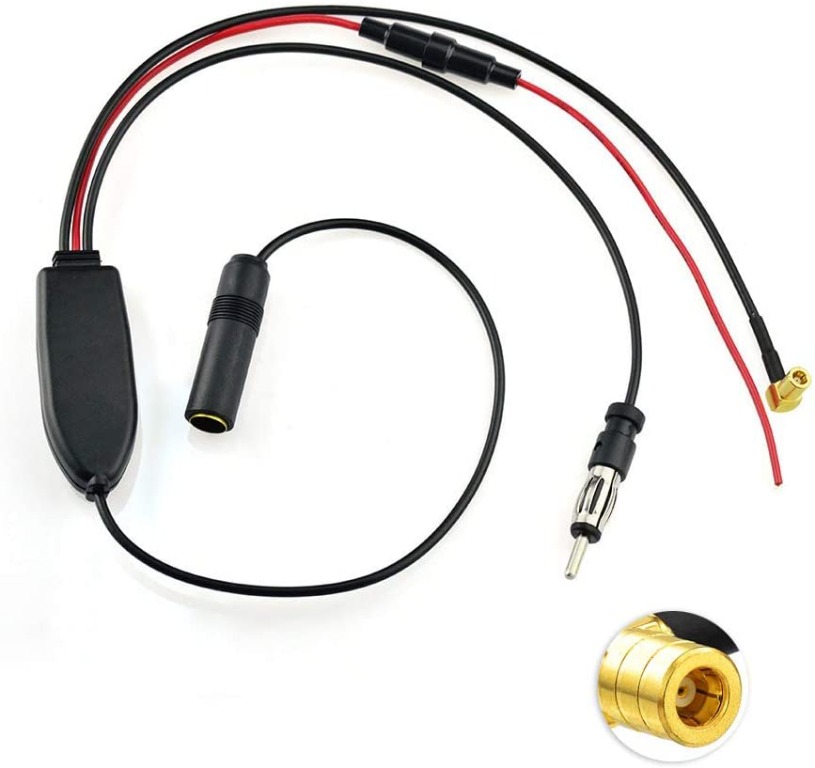 CHAOWEI Dab Aerial Splitter Booster FM to DAB/DAB+/TV Car Antenna Converter
