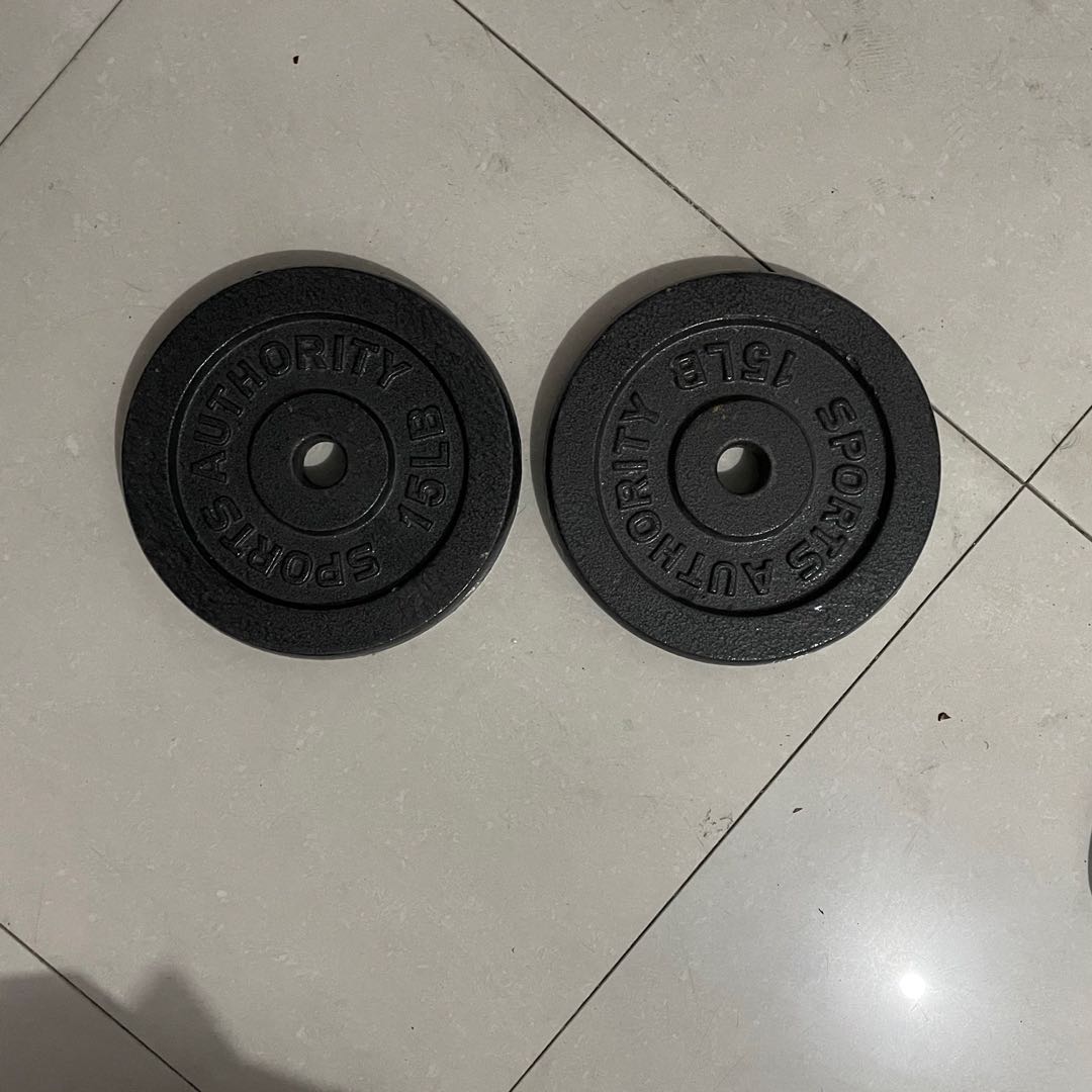 15 Lbs Sports Authority Plates, Sports Equipment, Exercise & Fitness