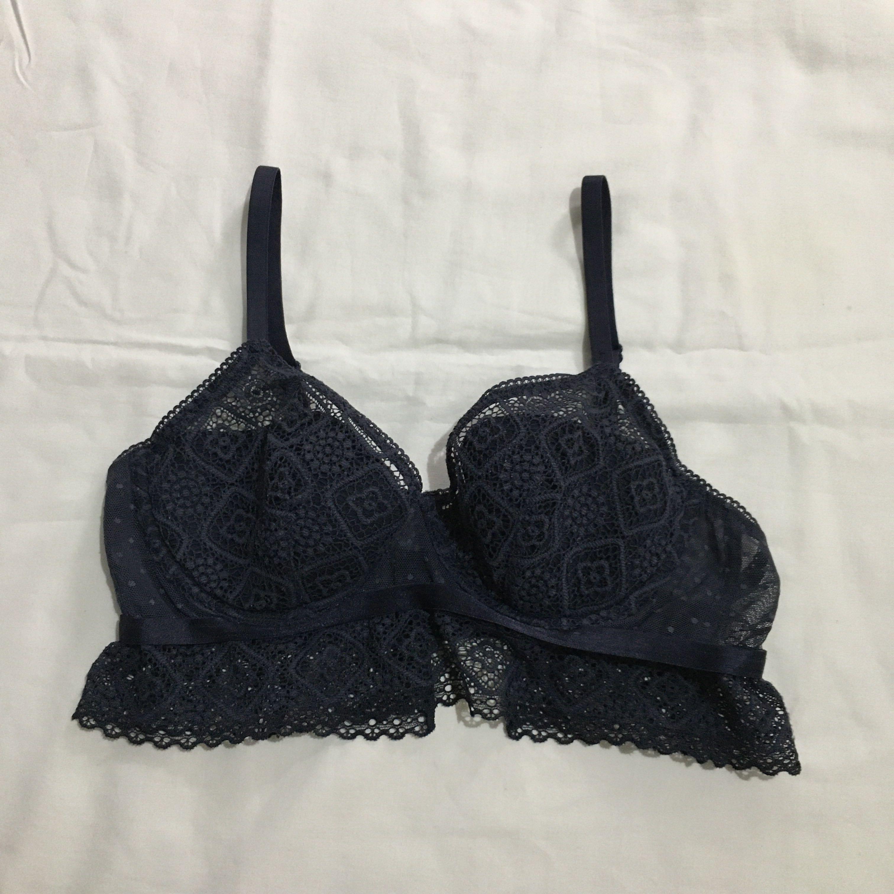 6ixty8ight Dark Blue lace brallete (Category: Undergarments & Loungewear) located in Quezon City. Submitted by thriftees21 (Listing ID 1142423256, Image 1). Description: lace bralette super good as new rare bralette 🥺 no haggle please small to medium .