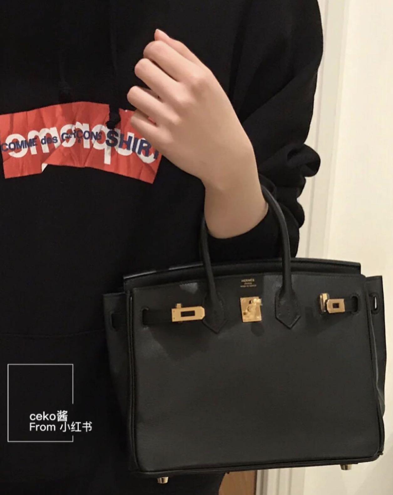 🆕 AUTHENTIC HERMES BIRKIN 25 BLACK SWIFT IN GOLD HARDWARE, Luxury, Bags &  Wallets on Carousell