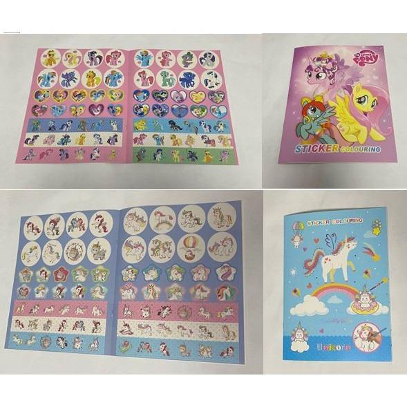 A4 Sticker Coloring Activity book for children Cartoon, Hobbies & Toys