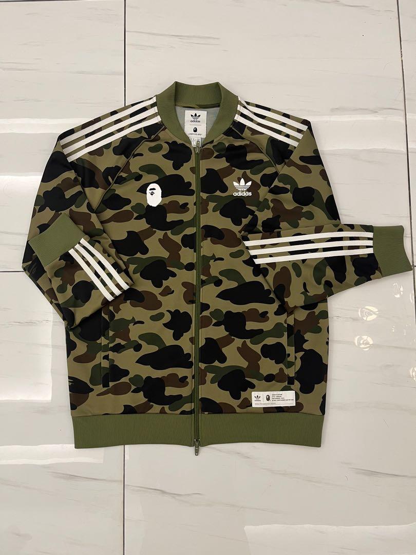 A Bathing Ape (Bape) X Adidas Adicolor Track Top Camo, Men'S Fashion, Tops  & Sets, Tshirts & Polo Shirts On Carousell