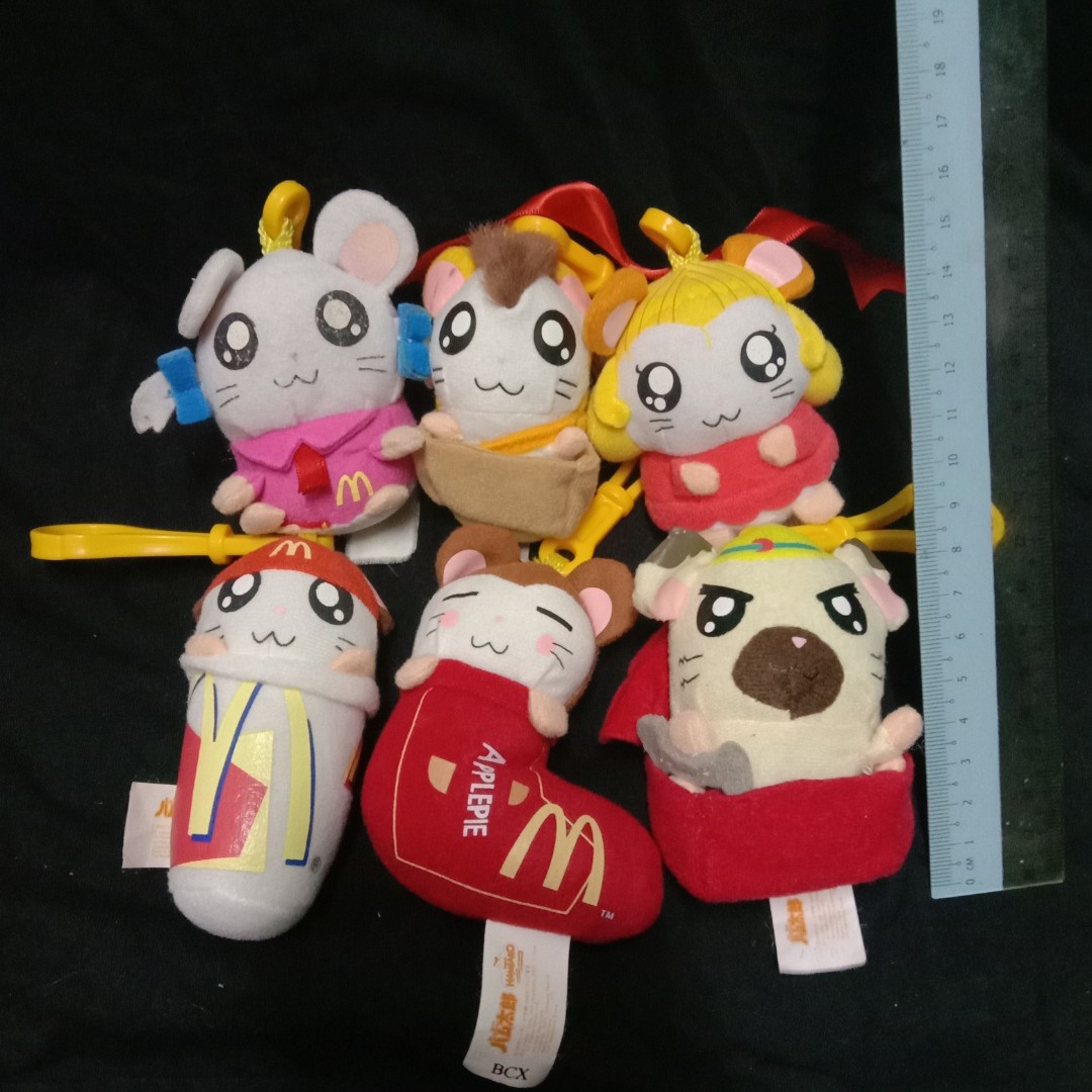 Anime Hamtaro hamster soft toy keychain McD mcdonald Hobbies