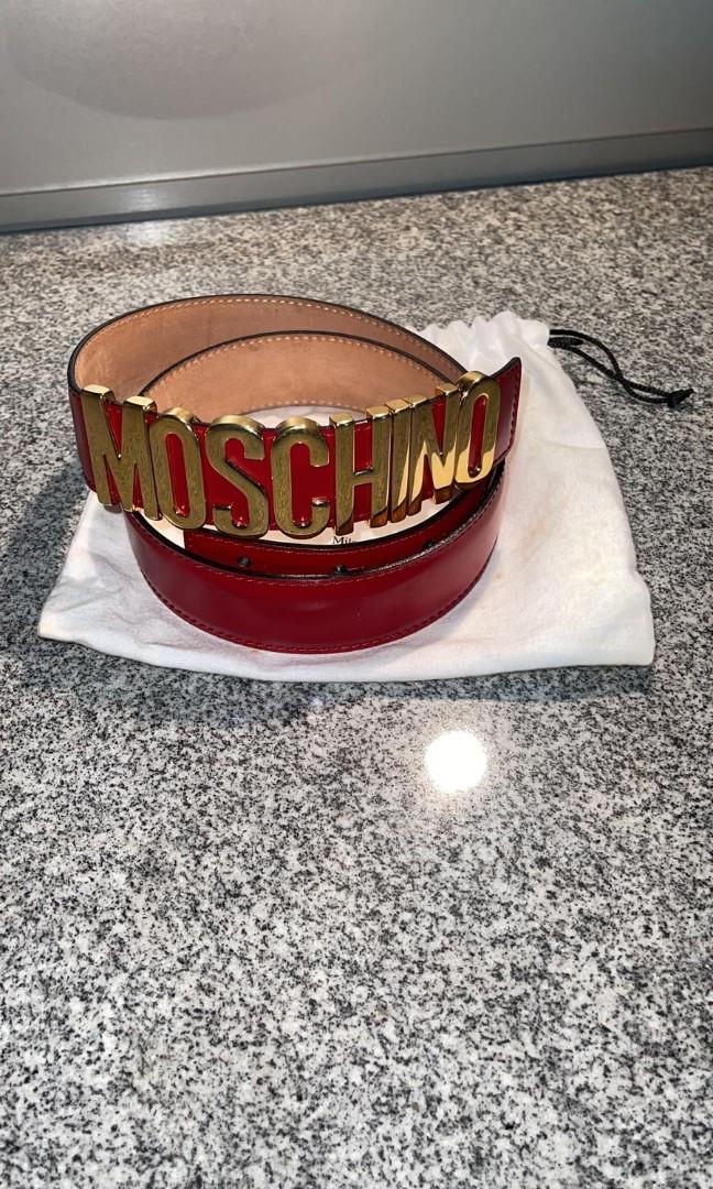 Red moschino hotsell belt
