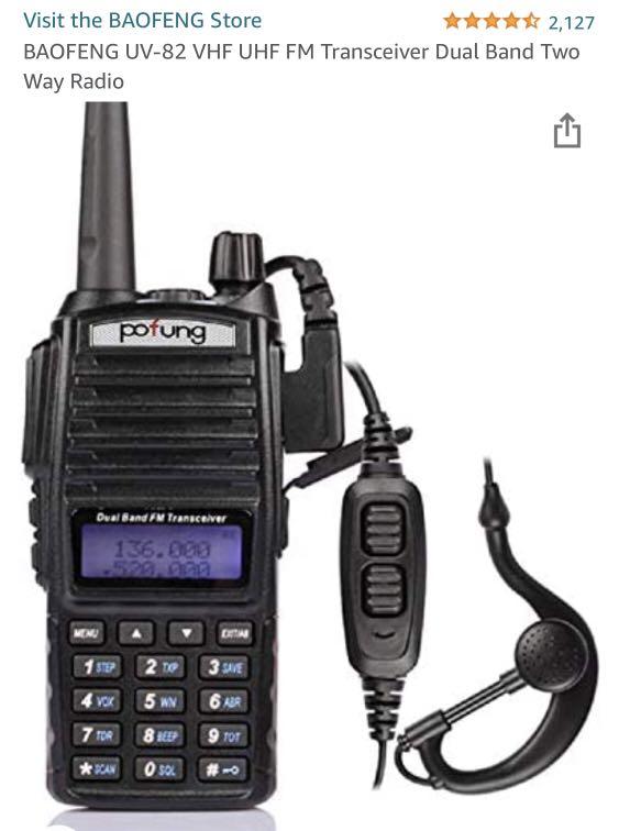 BAOFENG Store 4.4 out of stars2,127 Reviews BAOFENG UV-82 VHF UHF FM  Transceiver Dual Band Two Way Radio, Mobile Phones  Gadgets, Walkie-Talkie  on Carousell