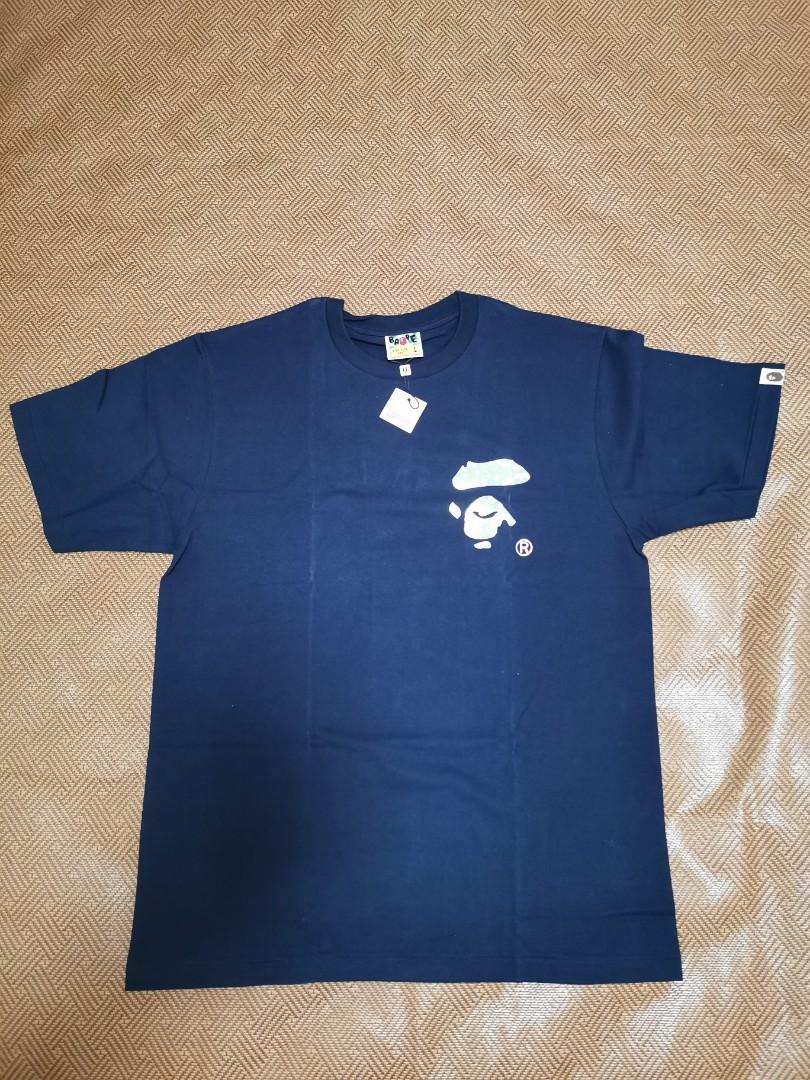Bape A Bathing Ape Mens T Shirt Japan Navy Fashion Tee Men S Fashion Tops Sets Tshirts Polo Shirts On Carousell